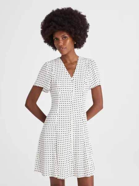 Button Front Mini Dress